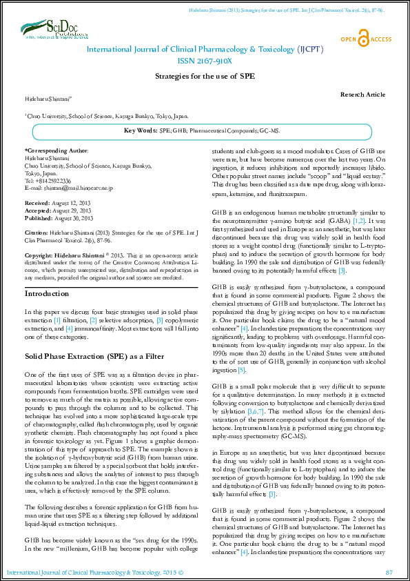 (PDF) Strategies for the use of SPE