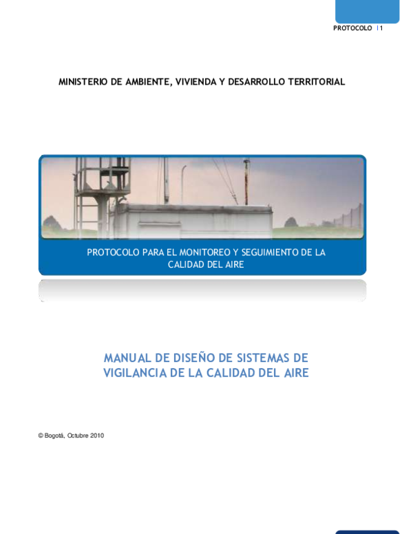 (PDF) PROTOCOLO PARA EL MONITOREO Y SEGUIMIENTO DE LA CALIDAD DEL AIRE ...