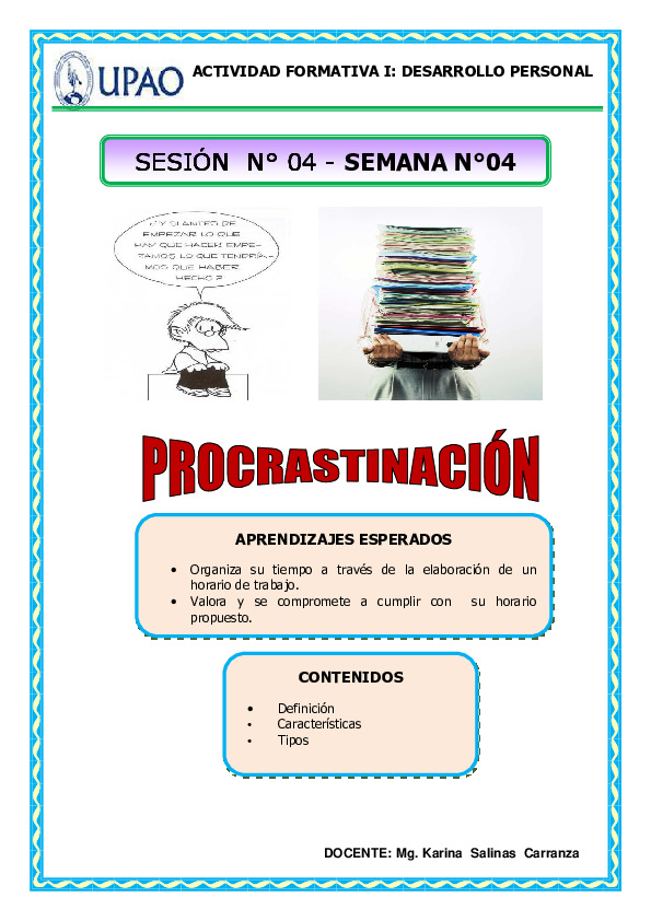 ACTIVIDAD FORMATIVA I: DESARROLLO PERSONAL