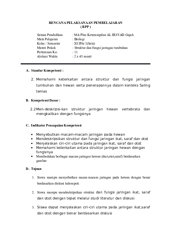 Power Point Struktur Dan Fungsi Jaringan Hewan