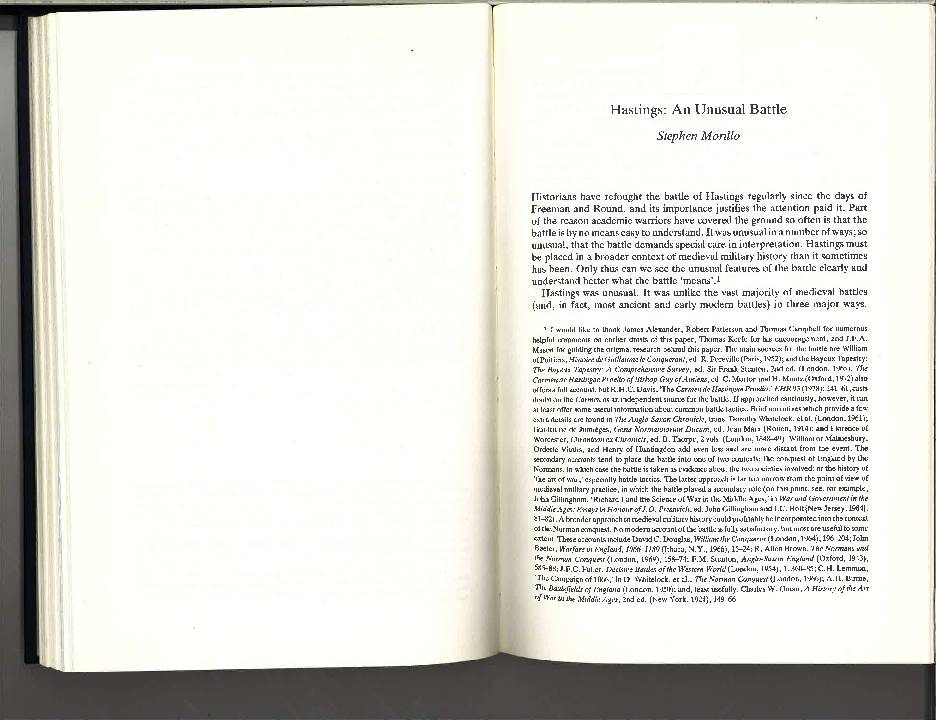 Hastings: An Unusual Battle