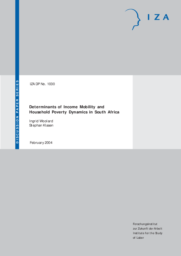 (PDF) Determinants of Income Mobility and Household Poverty Dynamics in ...