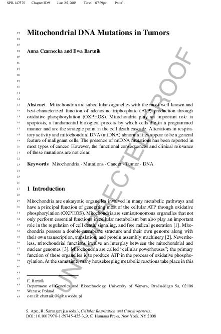 Genomic dna vs mitochondrial dna picture