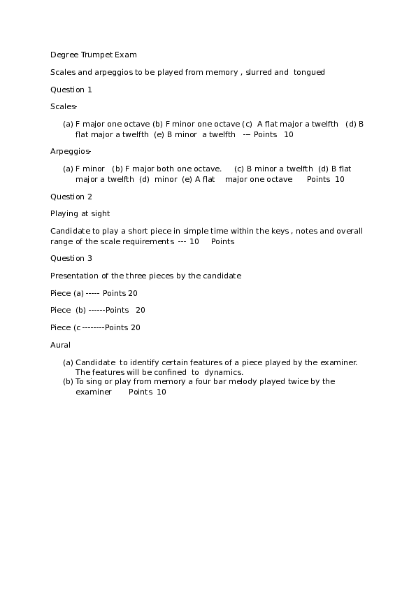 (DOC) Degree Trumpet Exam Farai Gezi Academia.edu