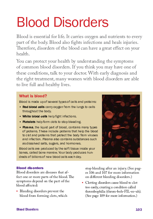 Congenital blood disorders image