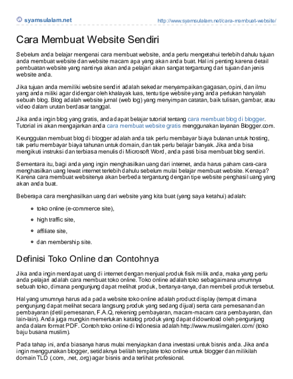 Cara Bikin Website Yang Menghasilkan Uang