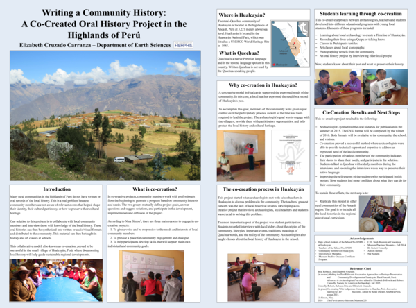 (PDF) Writing a community history: A co-created oral history project in ...