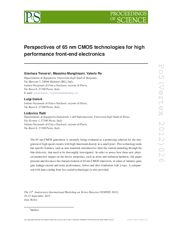 (PDF) Perspectives of 65 nm CMOS technologies for high performance ...