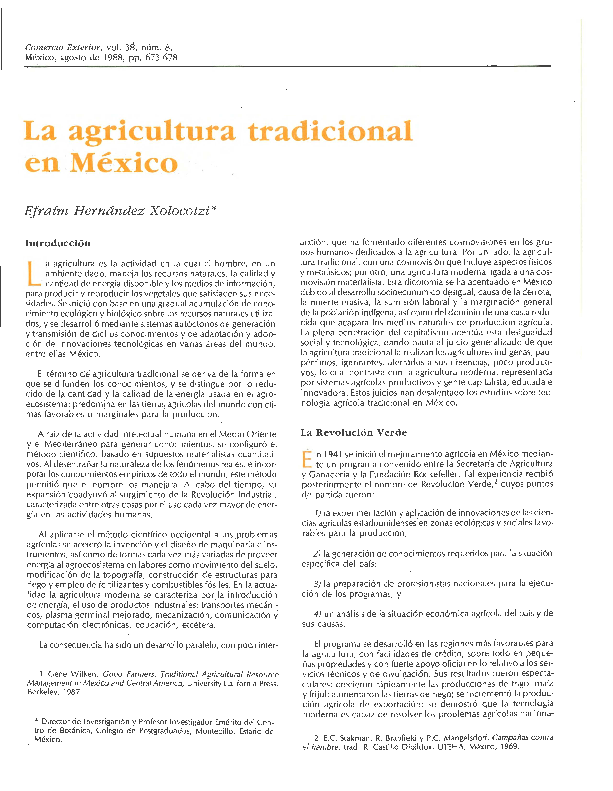 (PDF) La agricultura tradicional Victor T.