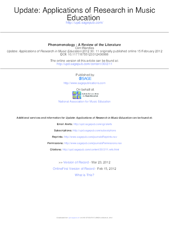 Literature review phenomenology picture