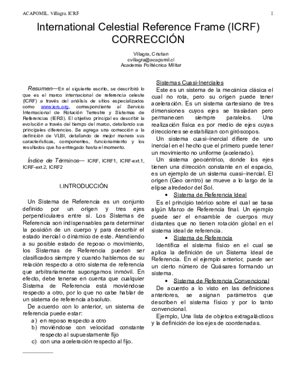 (DOC) Villagra, Cristian International Celestial Reference Frame (ICRF)