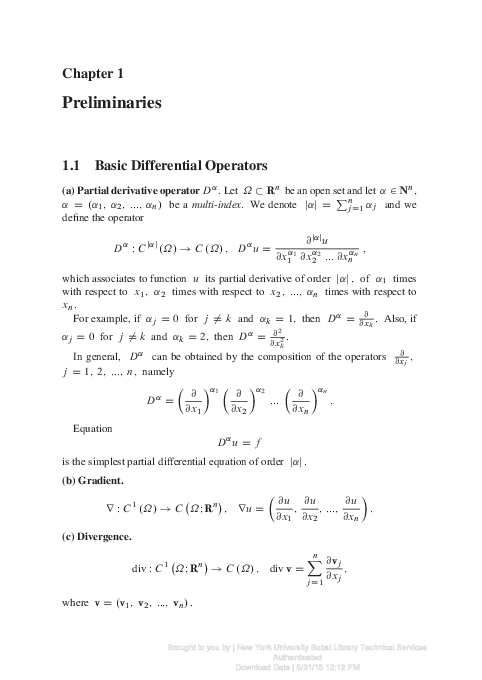 (PDF) Preliminaries 1.1 Basic Differential Operators