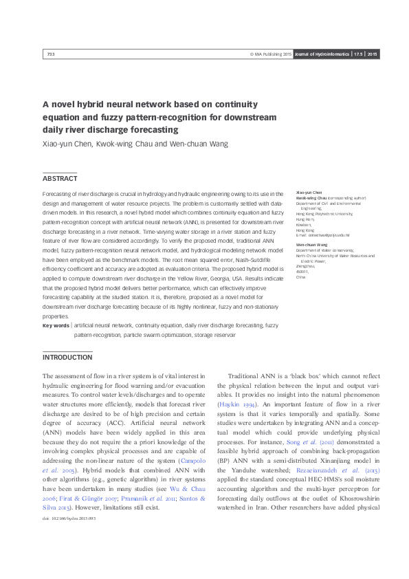 (PDF) A novel hybrid neural network based on continuity equation and ...