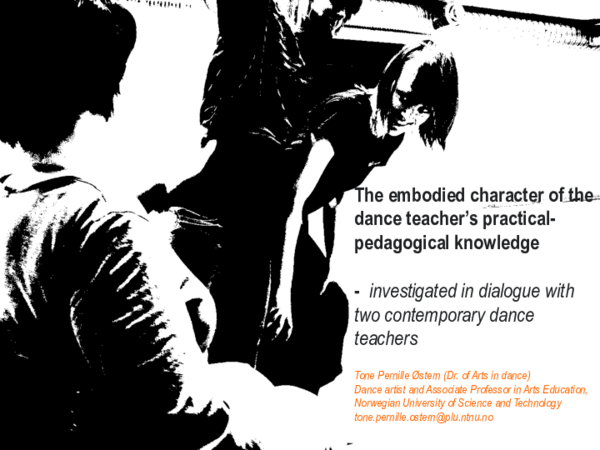 (PDF) Powerpoint: The embodied character of the dance teacher's ...