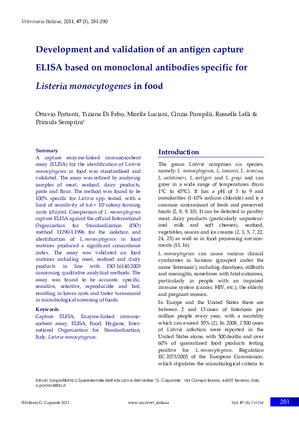 (PDF) Development and validation of an antigen capture ELISA based on ...