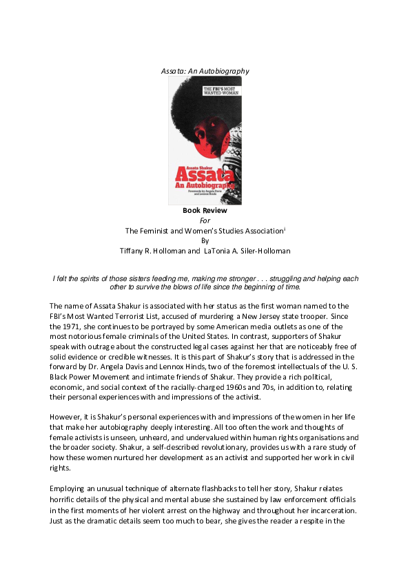 (PDF) Assata: An Autobiography