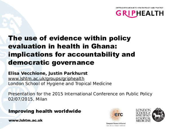 (PPT) The use of evidence within policy evaluation in health in Ghana ...
