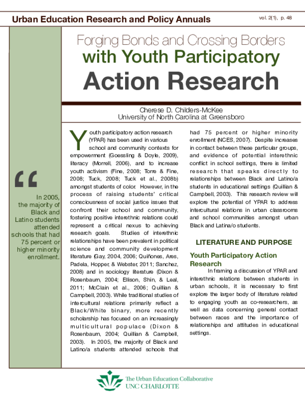 (PDF) Bonds and Crossing Borders with Youth Participatory