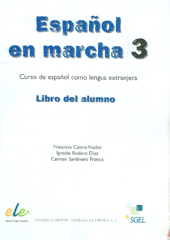 PDF) Livro de Español - Español en Marcha 3 Libro de Alumno