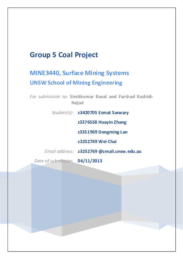 (PDF) Group 5 Coal Project