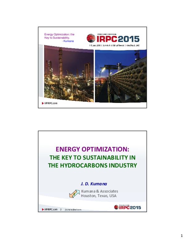 (PDF) Sustainable manufacturing through Energy Optimization