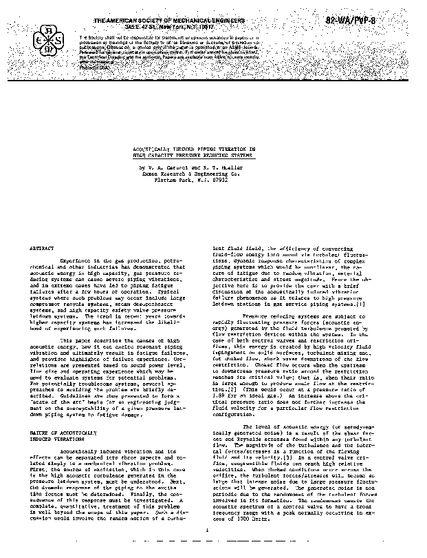 (PDF) Acoustically Induced Piping Vibration in High Capacity Pressure
