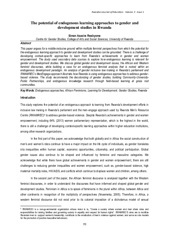 Rwanda development essay image