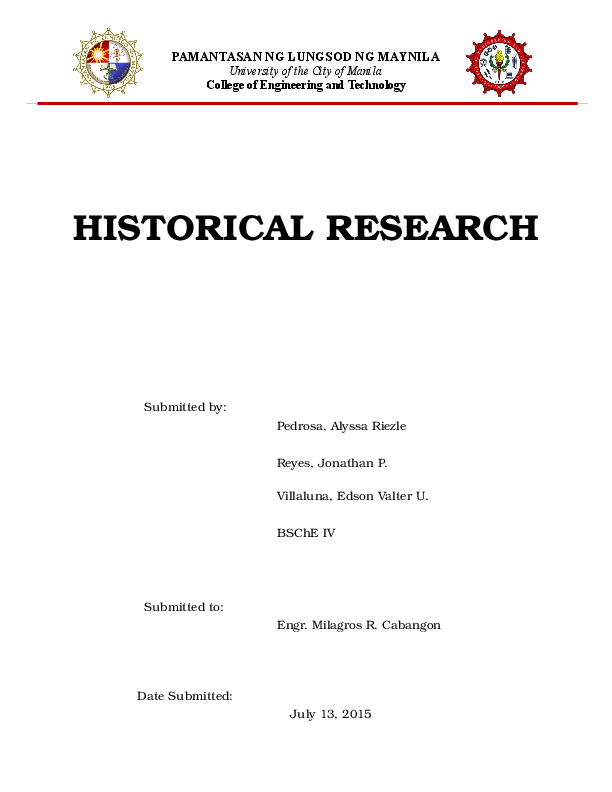 (DOC) Historical research