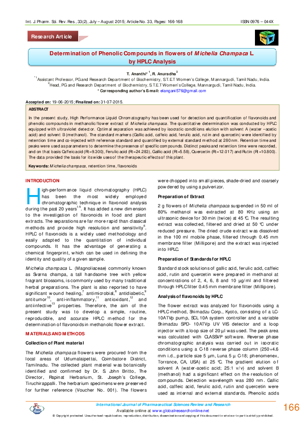 (PDF) Determination of Phenolic Compounds in flowers of Michelia ...