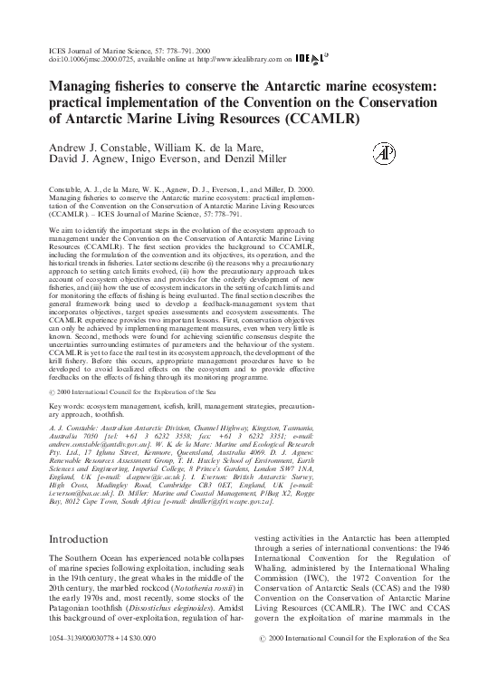 (PDF) Managing fisheries to conserve the Antarctic marine ecosystem ...