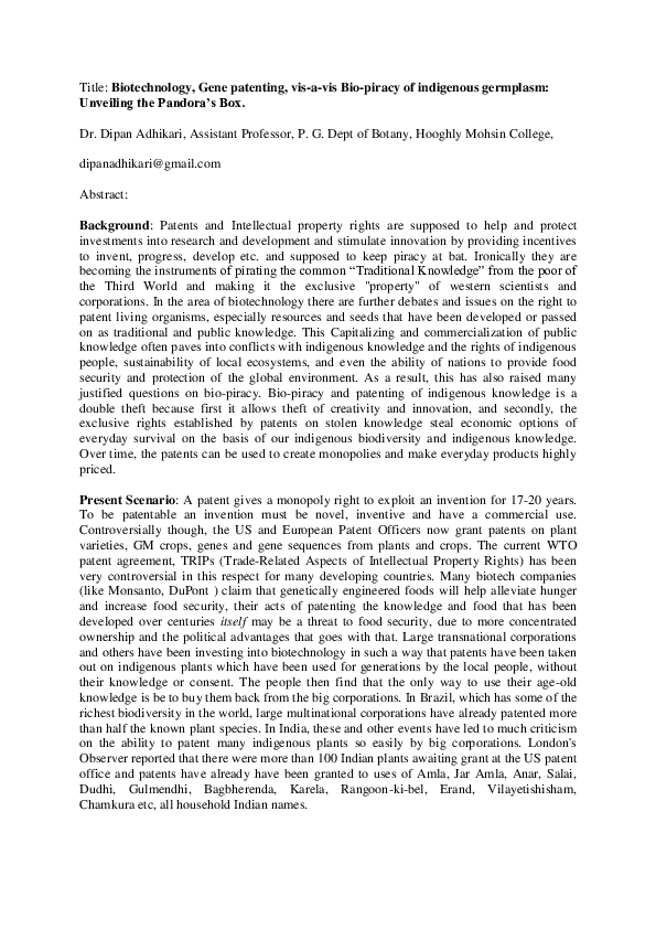 Can you patent genes image