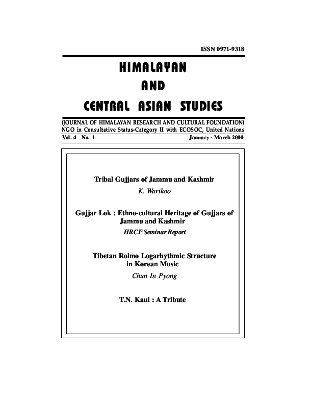 (PDF) Tribal Gujjars of Jammu and Kashmir