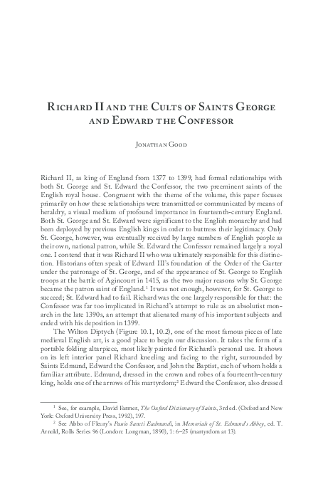 Richard II and the Cults of Saints George and Edward the Confessor
