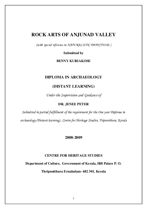 Archaeology dissertation structure picture