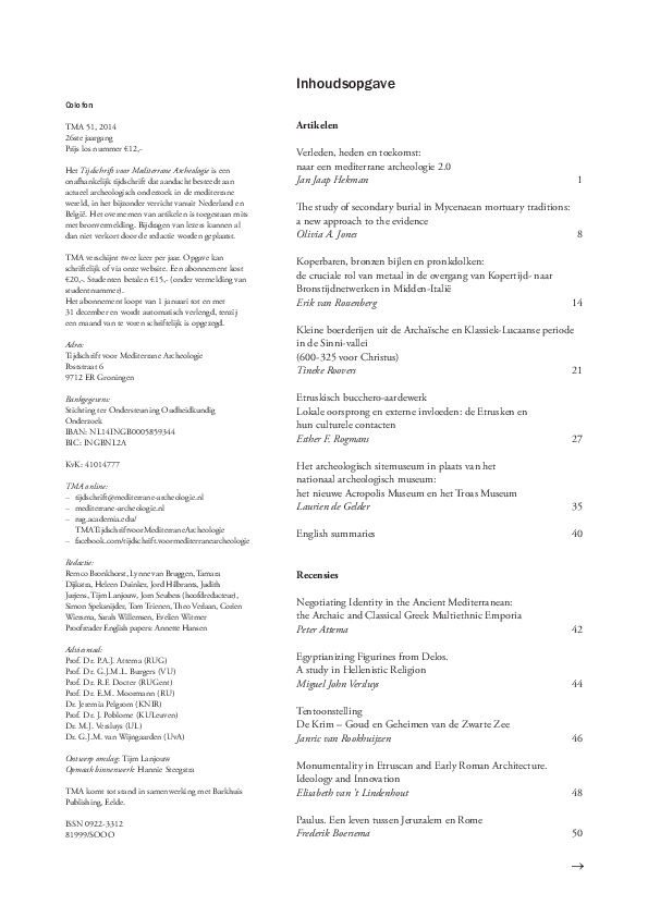 (PDF) The study of secondary burial in Mycenaean mortuary traditions a