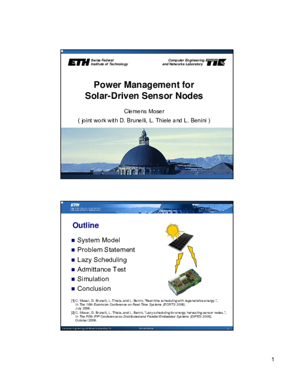 (PDF) Power Management for Solar-Driven Sensor Nodes