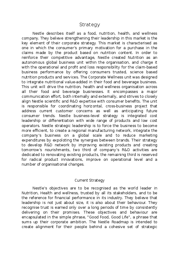 Strategic capabilities of nestlé picture