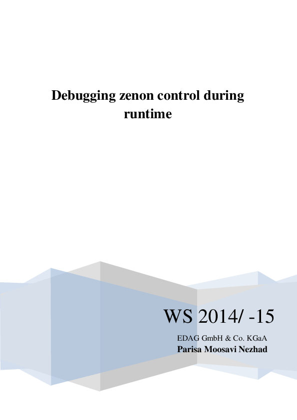 (PDF) Debugging zenon control during runtime Parisa MoosaviNezhad
