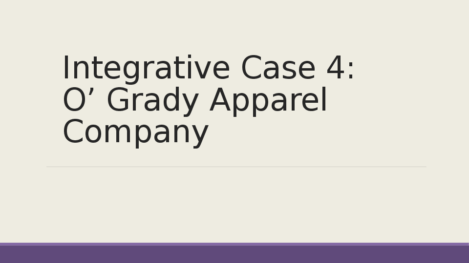(PPT) Integrative Case 4