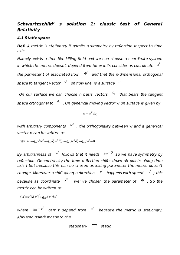 (DOC) Test of General Relativity
