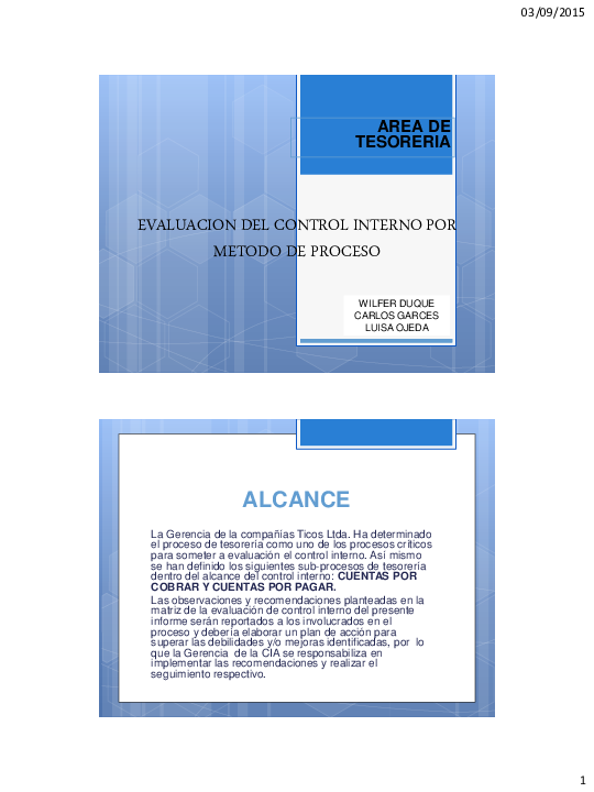 (PDF) EVALUACION DEL CONTROL INTERNO POR METODO DE PROCESO