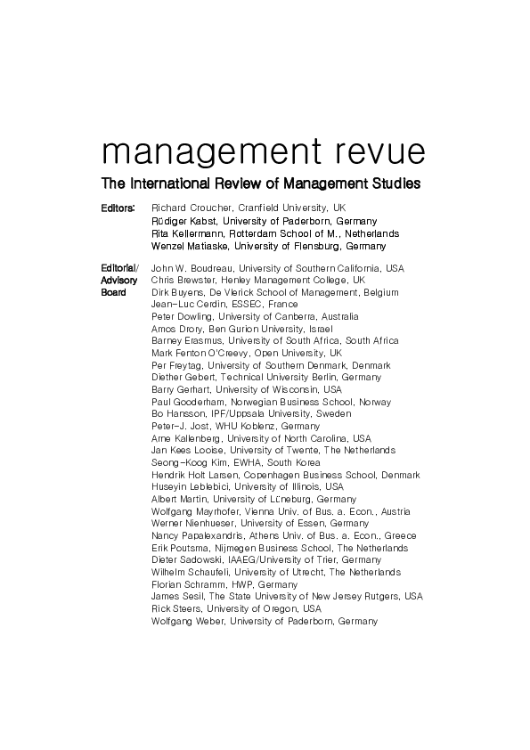 (PDF) management revue