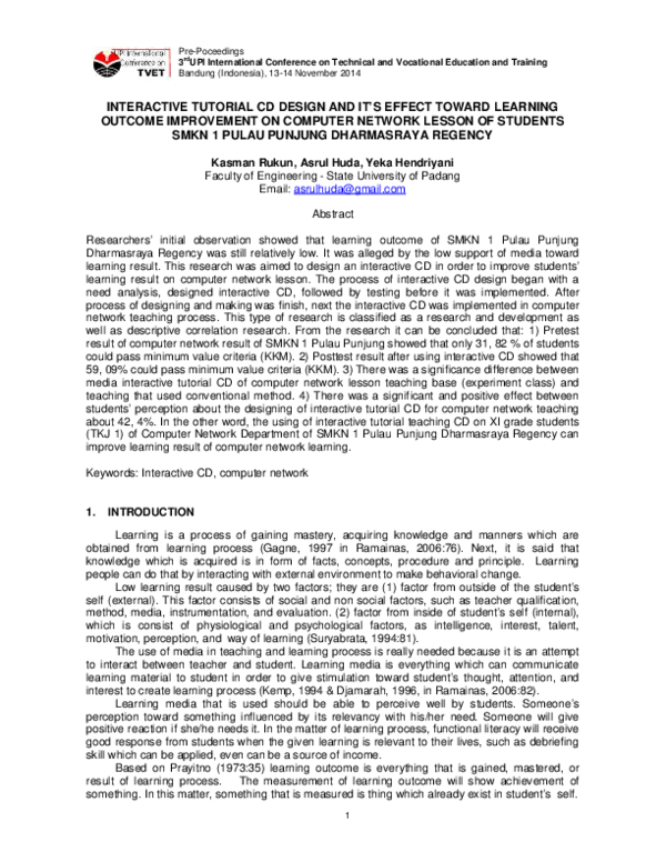 Pdf Interactive Tutorial Cd Design And It S Effect Toward Learning Pdf Interactive Tutorial Cd Design And It S Effect Toward Learning