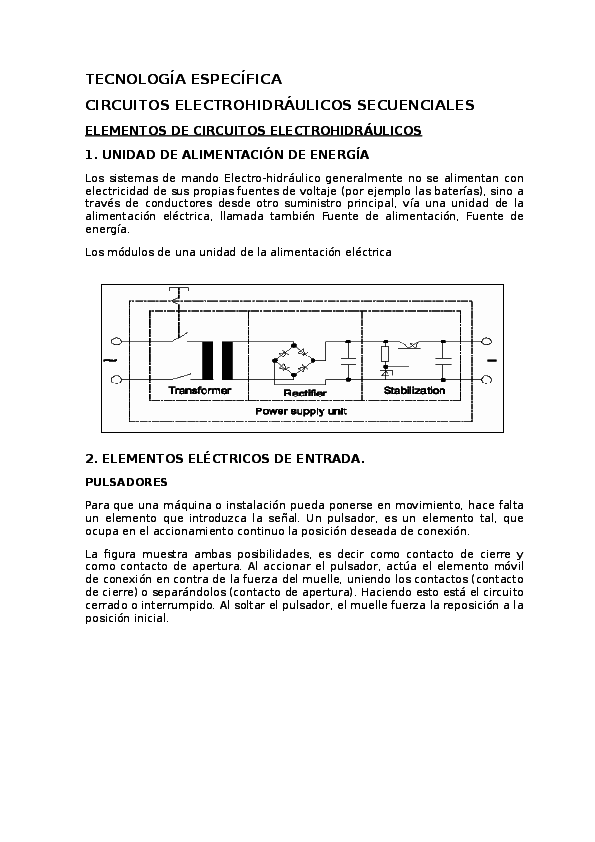 Sistemas electrohidráulicos