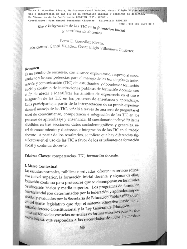 (PDF) Uso e Integración de las TIC en la formación inicial y continua ...