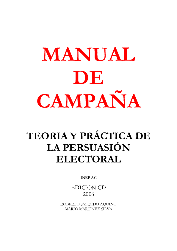 (PDF) Manual de Campaña Mario Garcia Academia.edu