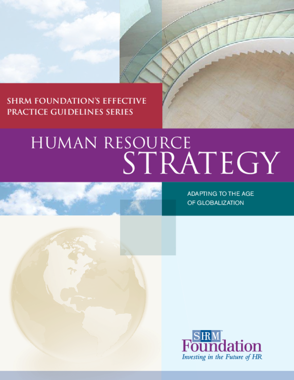 Human Resource Strategy Human Resource Strategy