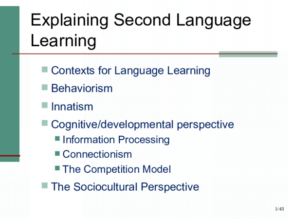 (PPT) 2 Theoretical Approaches to L2