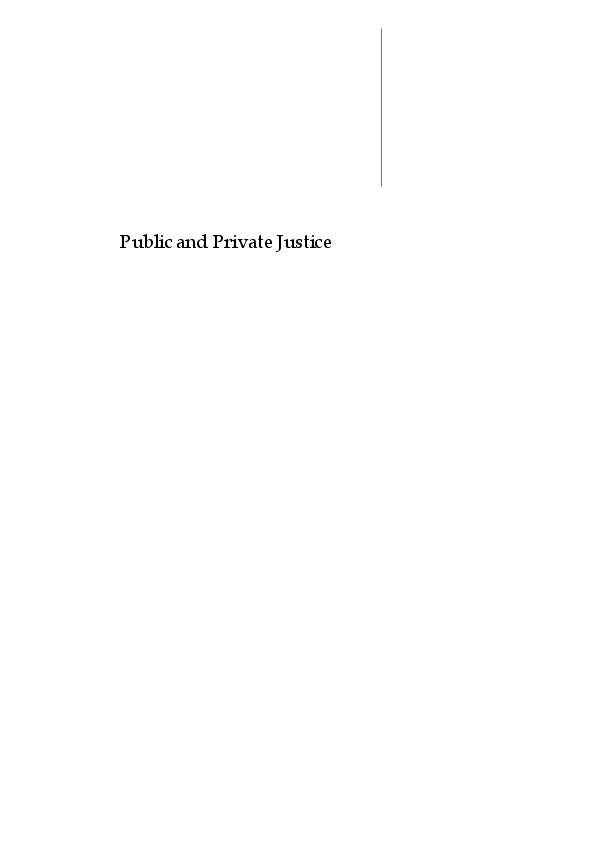 (PDF) Public and Private Justice. Dispute Resolution in Modern