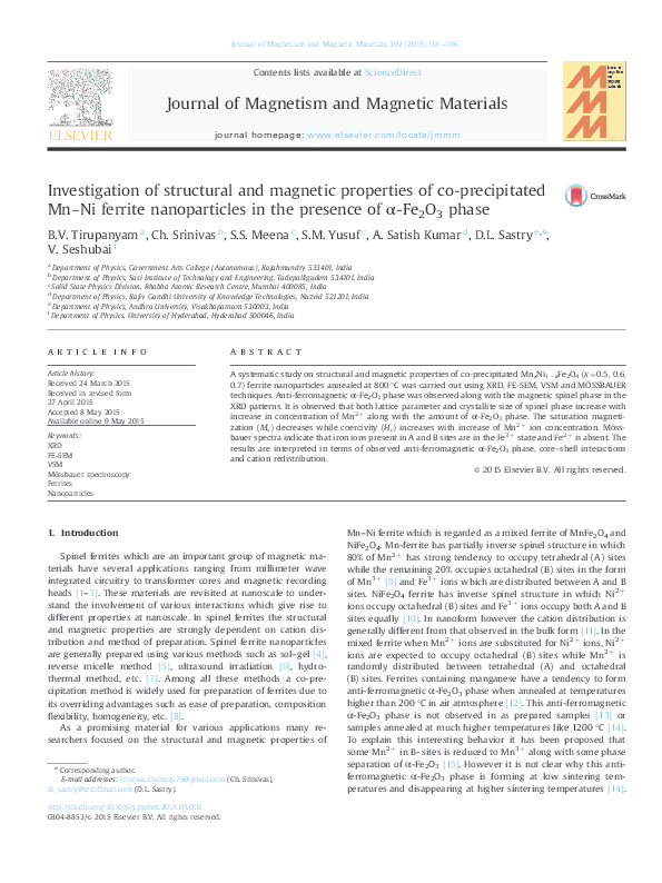 (PDF) Investigation of structural and properties of co